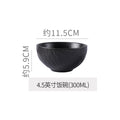 Vintage rock texture ceramic dinnerware set - soup plates, fish plates, steak plates, and vegetable plates - matte finish, high-end black and white dinnerware set