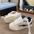 Preppy style national trend niche bread shoes women's ins trend 2026 summer new styleeasiest for matchthick sole round toetie back sneakers