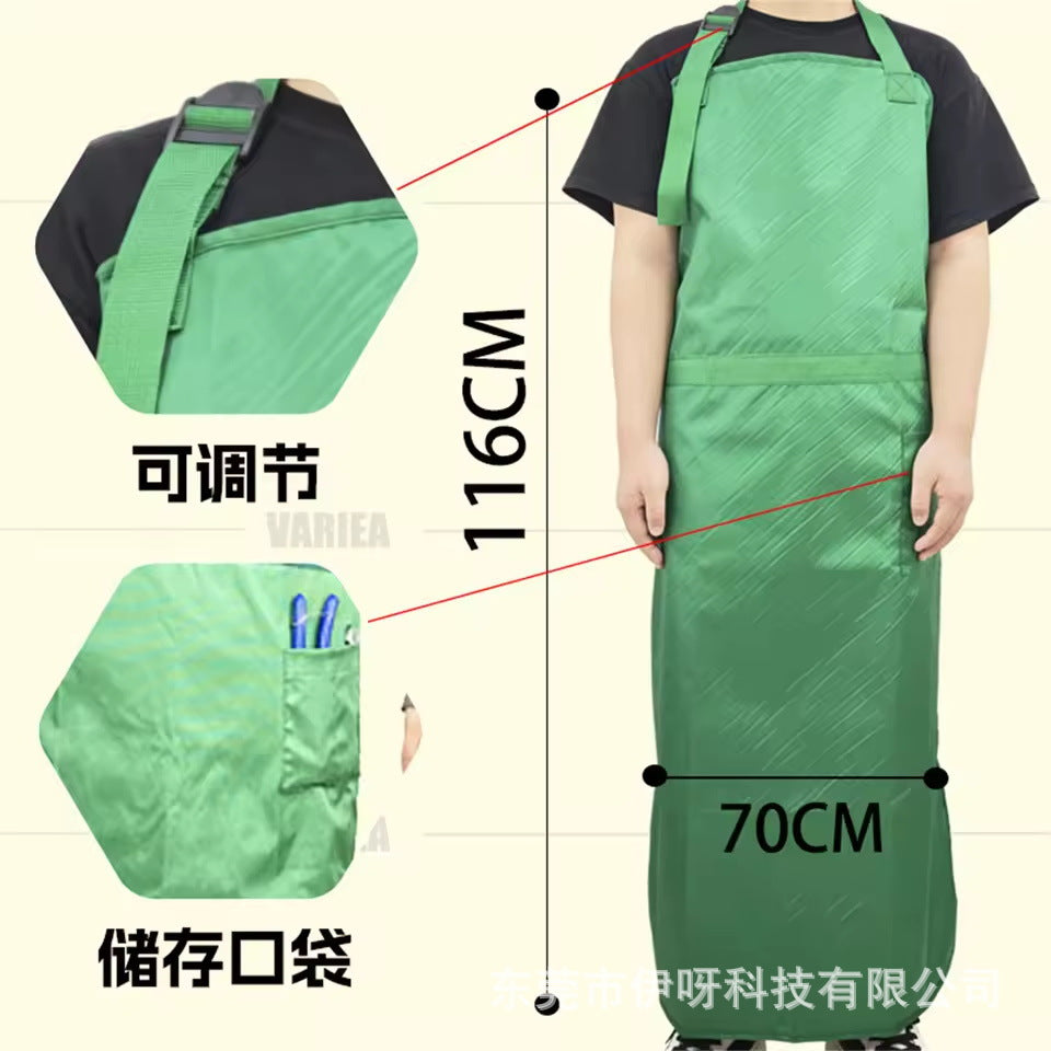 Breathable mowing apron, logging protective apron, splash-proof and oil-resistant, adjustable length, unisex, double-layer fabric skirt