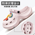 Spongebob squarepants thick sole goddess nightclub high heels crocs summer heightened toe beach sandals women's slippers