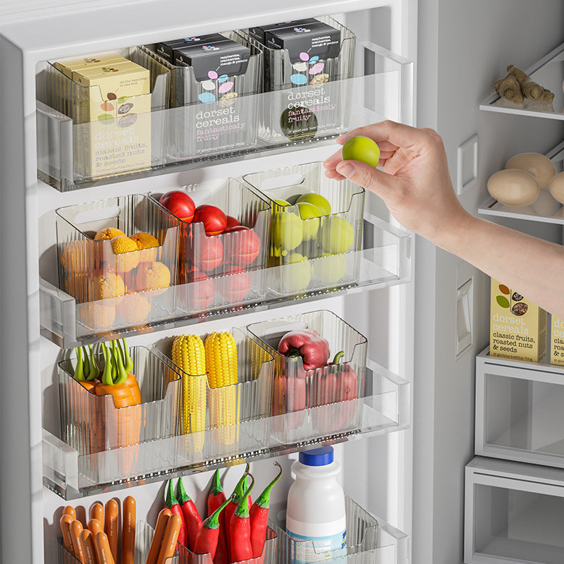 Refrigerator organizer side door food spice fruit storage container pet plastic no lid organizer box - wholesale from manufacturer
