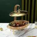 Luxury gold stainless steel hot pot - professional-grade buffet warmer with alcohol burner, ideal for hotel banquets. in stock