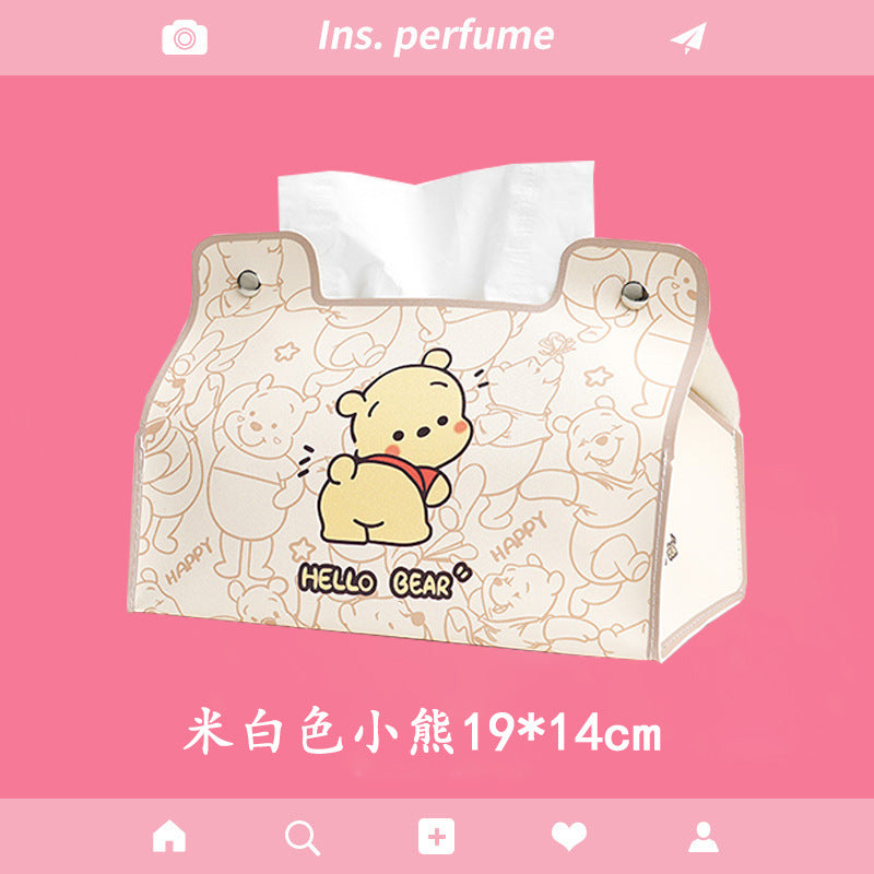 Foreign trade popular tissue box living room creative cute pumping carton car leather pumping box storage box napkin box