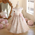 Girls' dress birthday chic princess dress pink cute style baby girl skirt new cross-border custom woven gold