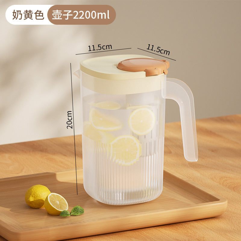 Refrigerator cold water bottle for homelarge capacity cold water cup high temperature resistant plastic beverage bucket cold brew kettle fruit tea cold water bottle