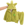 Kuromi home clothes baby girl flannel baby boy zipper heattech coral velvet pajamas stuffedsuitwinter