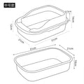 Extra-large, semi-enclosed cat litter box - prevents tracking, extra small size for kittens, cat supplies, cat litter