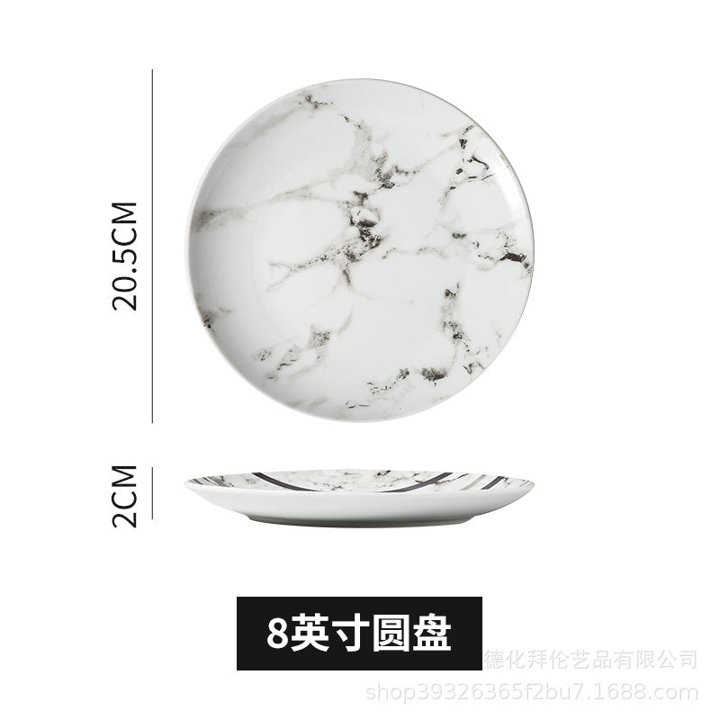 European-style popular creative ceramic dessert plate, three-layer skewer plate, snack plate, pastry plate, afternoon tea special flat plate