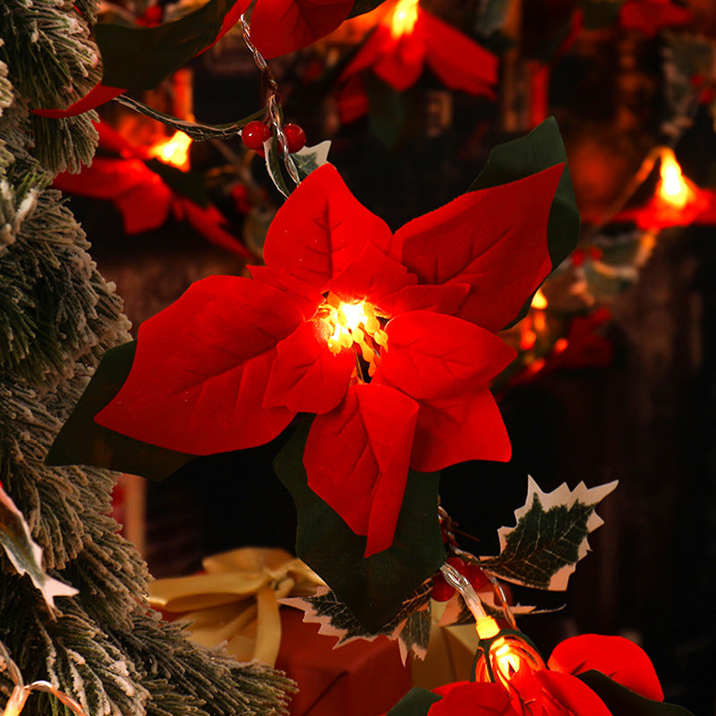 Spot Christmas decorations big safflower light string Christmas tree pendant accessories Christmas atmosphere decorative lights