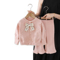 Girls' knitted sweater and pants set - new autumn  collection - sweet two-piece outfit for little girls