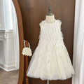 Girls' tassel tank dress - new summer  collection - kids' formal dress - summer outfit - girls' mesh princess dress - stylish & chic