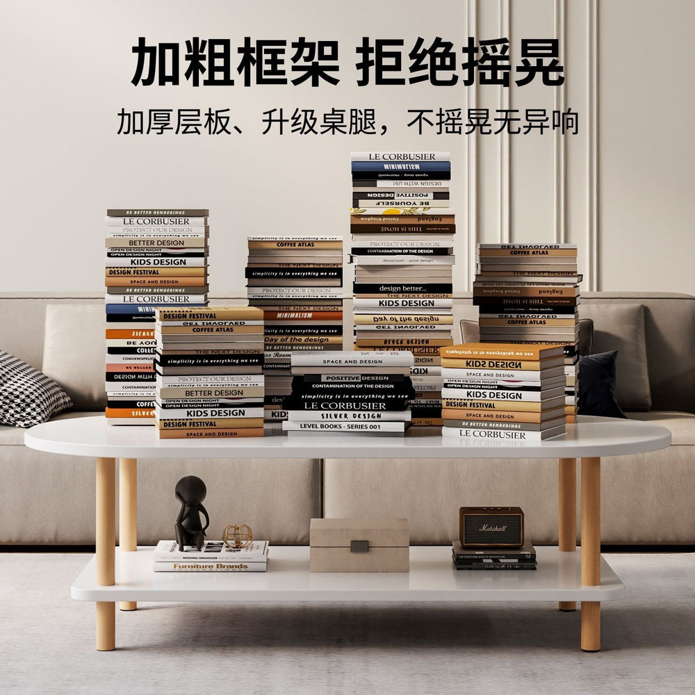 Coffee table small apartment double layer thickened rental house simple table high-end simple tea table bedroom small table
