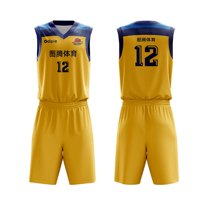 Adult game training jersey sports basketball jersey heat transfer quick drying jersey basketball jersey set custom printing