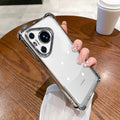 Suitable for huawei p80 electroplated transparent mobile phone case with four-corner airbag anti-fall magic8 protective cover nova13pro new