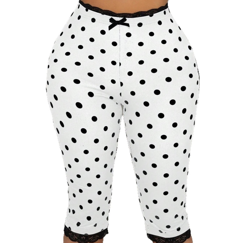 cross-border best selling pants, seven-point pants, multi-color women's high waist silmlacepatchworkcasual pants