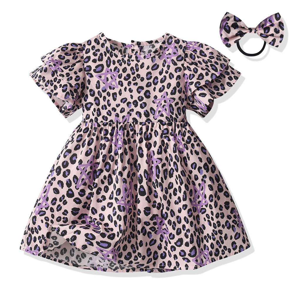 Summer floral girls' princess dress, cotton a-line skirt wholesale, new cross-border children's wear dress, girls' dress