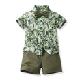 European and american style baby summer overalls set - new fashionable boys' summer lightweight short-sleeve two-piece outfit
