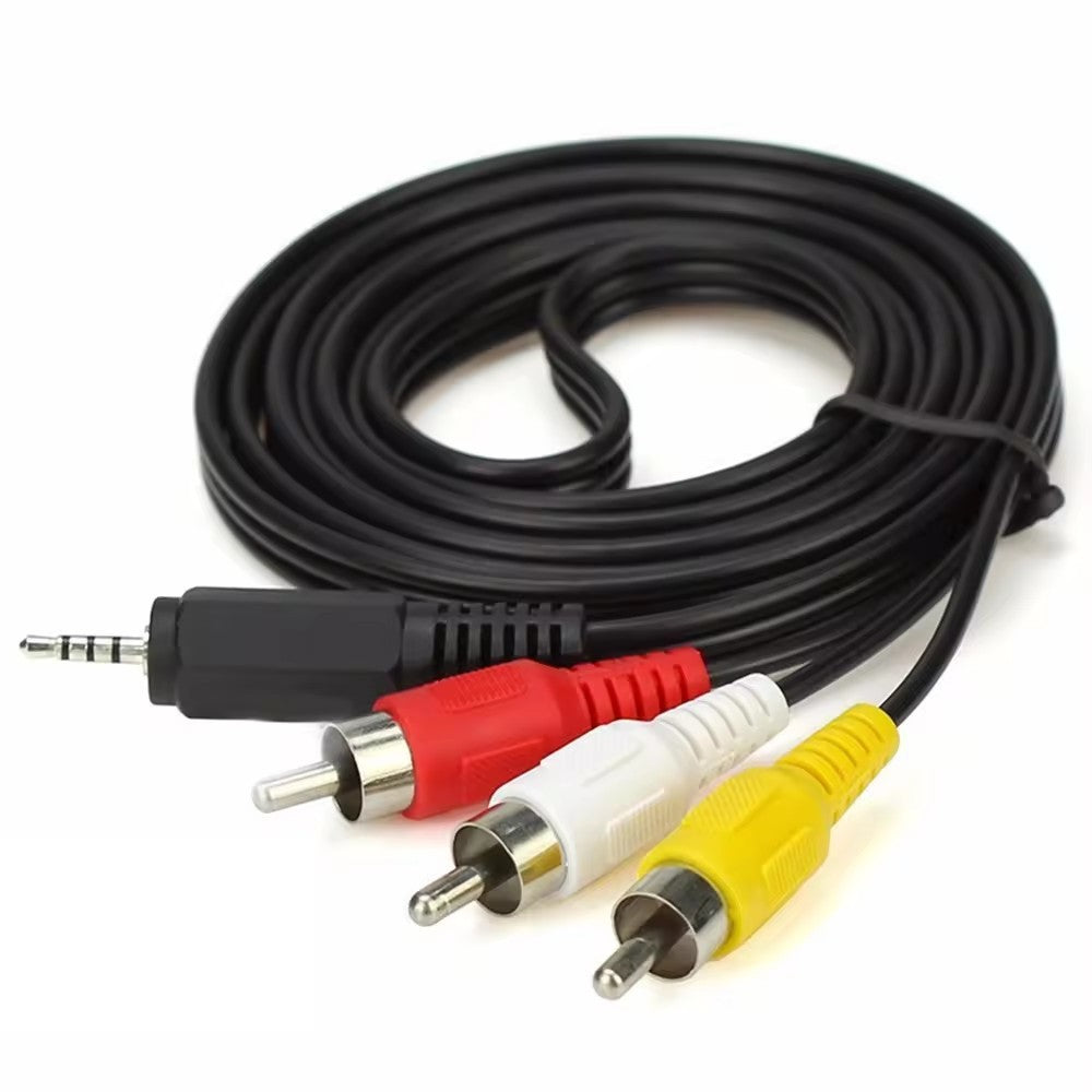 Customized rca lotus head three-to-three audio cable RCA male-to-male set-top box audio & video cable av cable, lotus cable