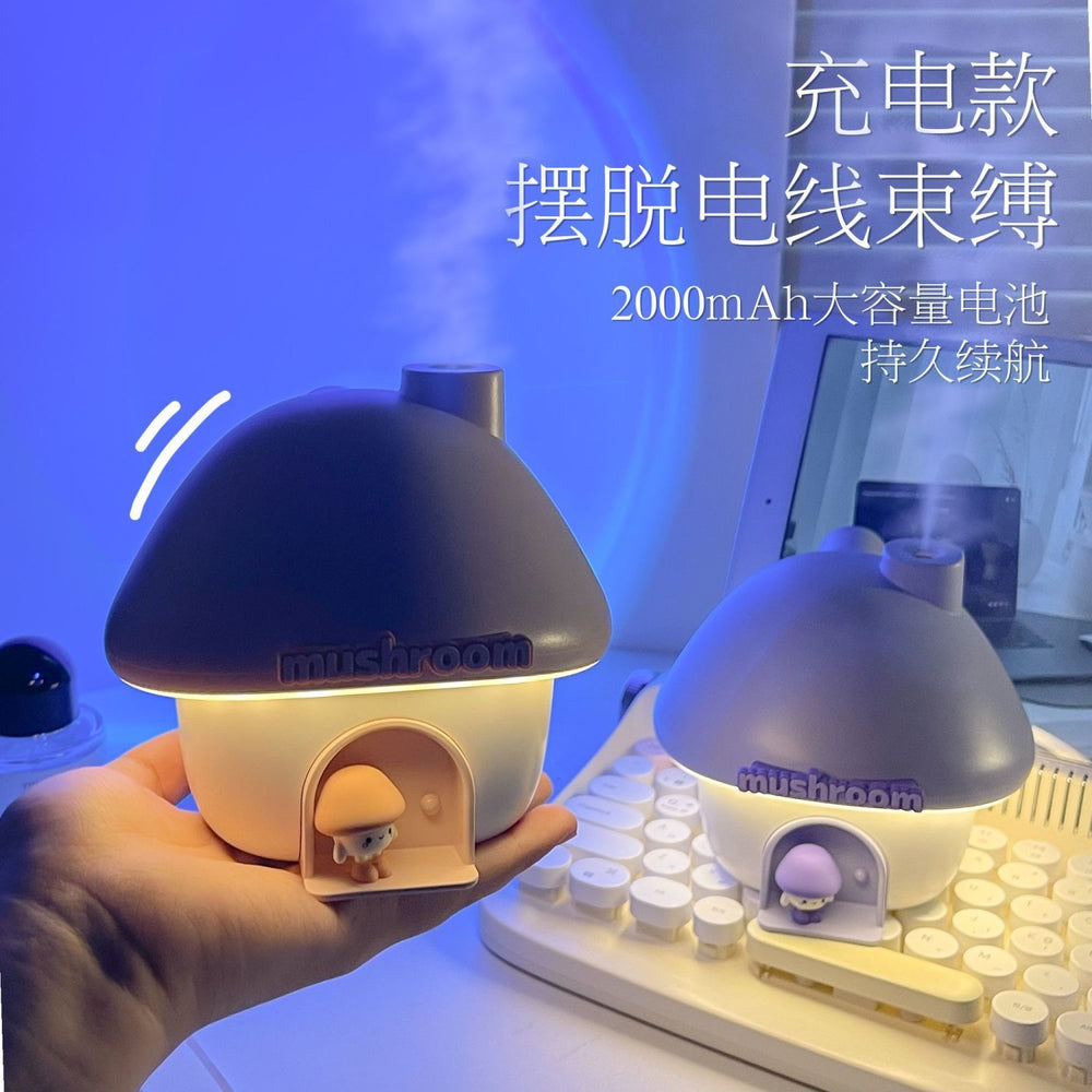 Mushroom aroma diffuser desktop humidifier - cute & chic, perfect birthday gift for her, practical & fun cartoon design