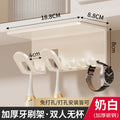 Milky white - toothbrush holder can store items [two mouths]