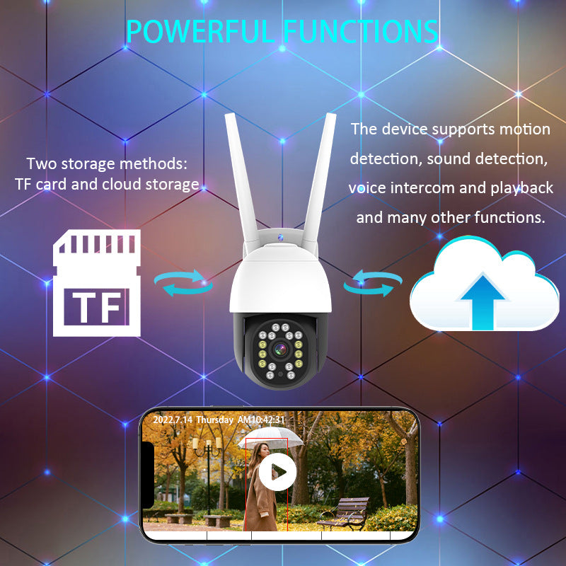 Factory direct sales graffiti gimbal camera HD remote monitoring two-way intercom mobile detection   explosion