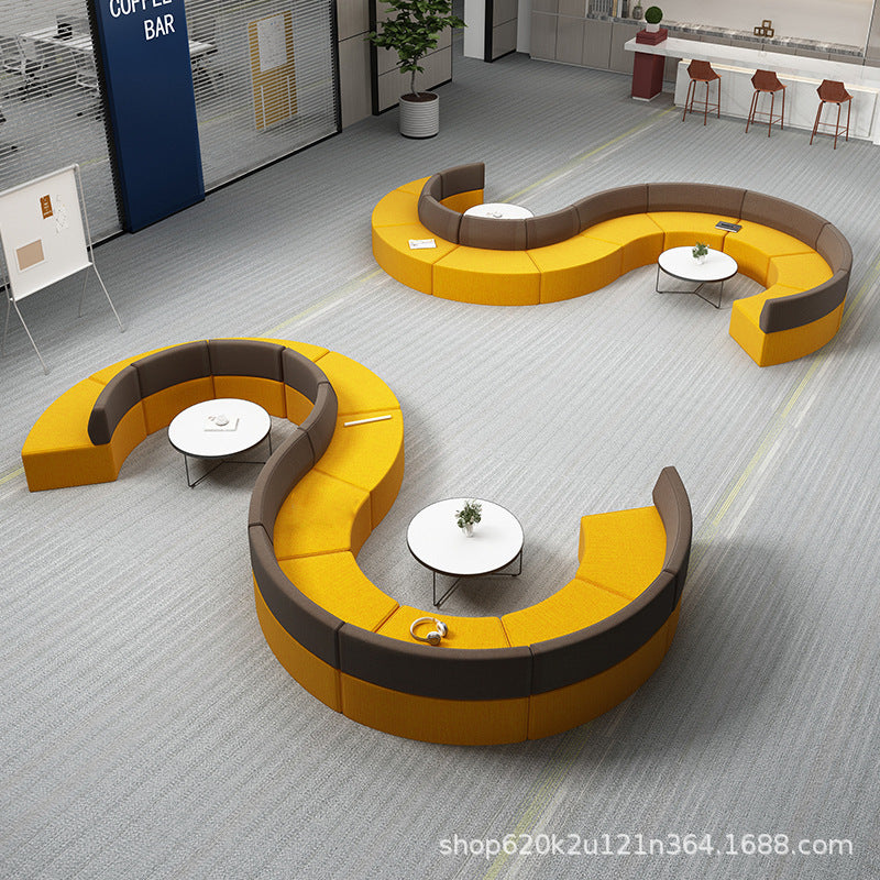 Office sofa irregular shape training institution patchwork sofa reception rest area business reception casual sofa sf-01
