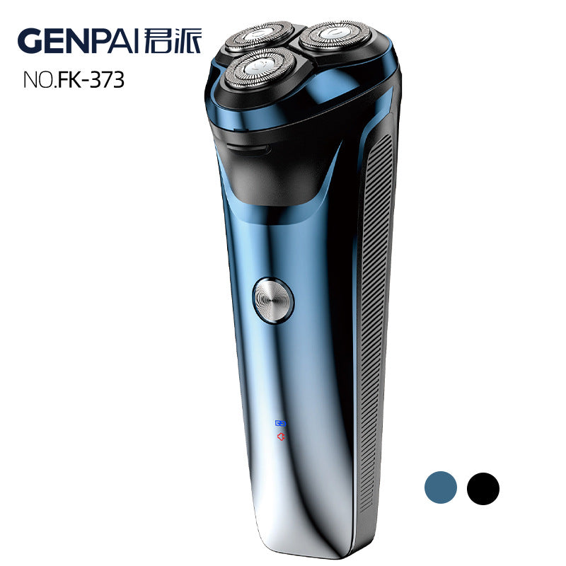 Floating three-blade electric shaver, full body washable, men's razor, digital display, cross-border rotary, dry and wet use