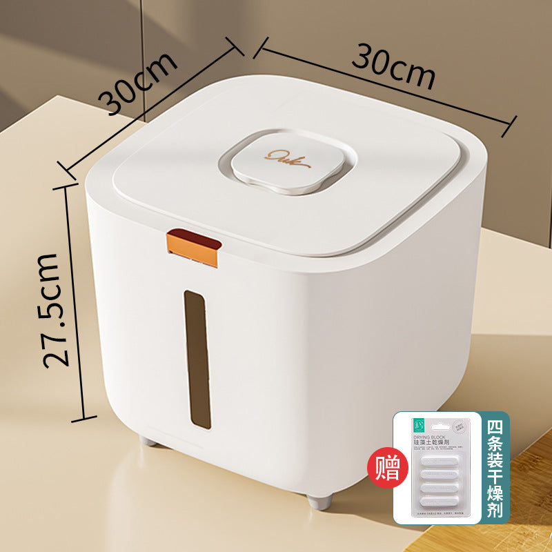 Household rice storage box Moisture-proof rice tank Sealed insect-proof surface Kitchen rice bucket Food grade flour storage tank