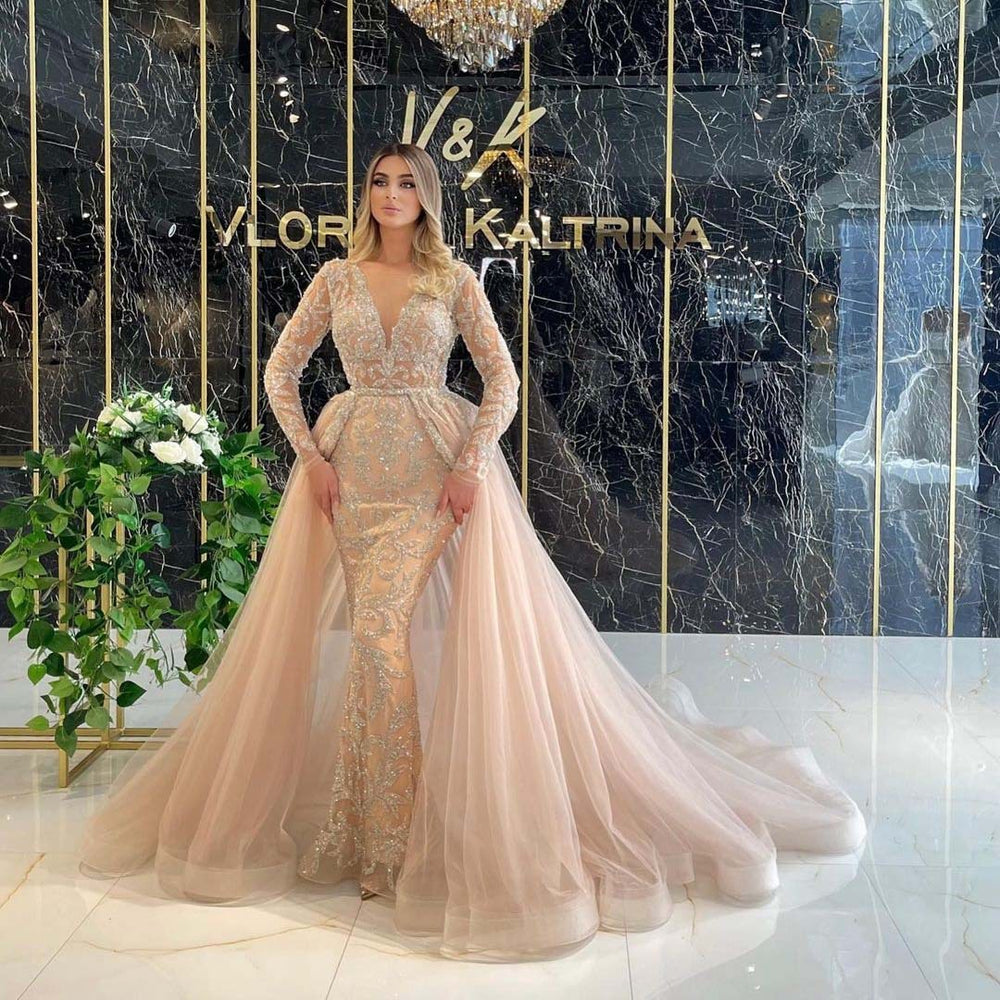 spring new arrivals: european & american style wedding dresses - elegant bridal gowns with train, french-inspired minimalist long sleeve formal dresses