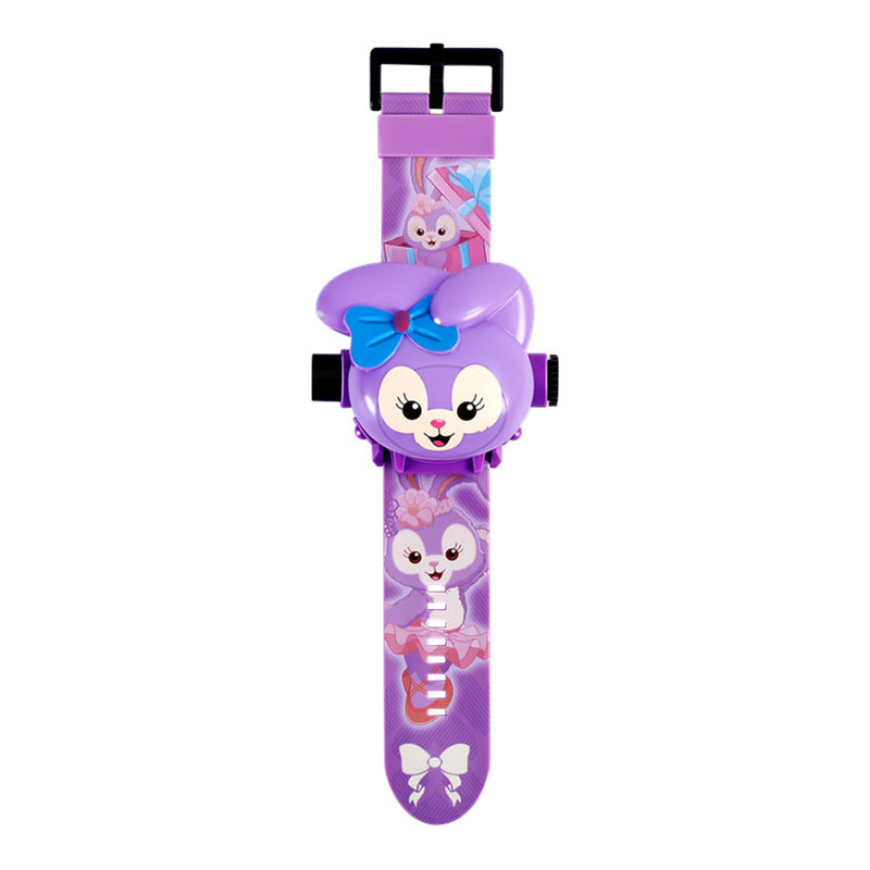 Sanrio kids' projector watch - new 2024 toy for toddlers & girls - cute princess shara light-up early education cartoon watch
