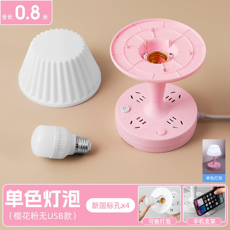 Integrated desk lamp & nightstand light - led bedside lamp for study, bedroom, baby feeding, eye protection, and sleep