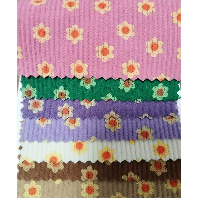 All-polyester 8-pit corduroy printed fabric, luggage, sofa, handbag, throw pillow, home textile 8 corduroy fabrics