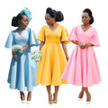 African cross-border  new european and american style elegant commute solid color loose fit dress