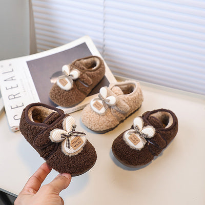 Girls' cute snow boots - new autumn/winter collection, fleece-lined kids' shoes, korean style children's furry boots, lambswool cotton shoes