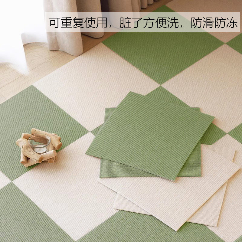Cross-border wholesale splicing carpet glue-free paste floor mat, full carpet, full square blanket, office full floor mat