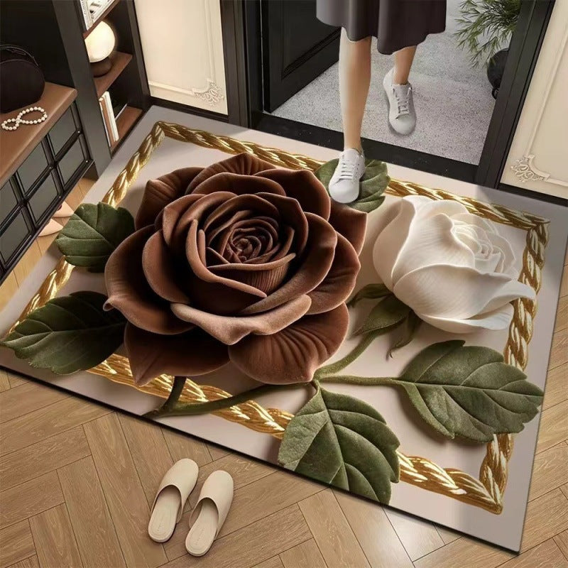 rose diatom mud floor mat bathroom absorbent mat entrance door mat bathroom door quick-drying mat non-slip foot mat