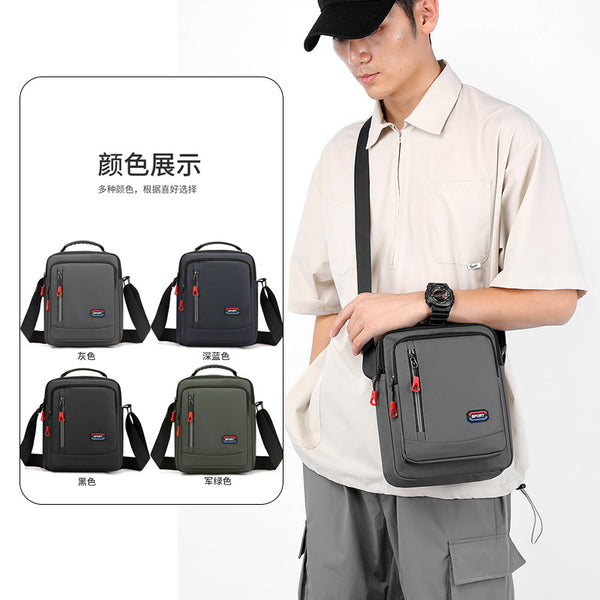 Outdoor trendy fashion travel portable men's bag business commute simple shoulder bag large capacity casual versatile messenger bag