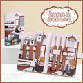 Cute [7-piece storage bag set] london coffee-brown