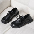 plus sizethick soletie back loafers for women spring & fallnew arrivaltie backjkflats black british small leather shoes