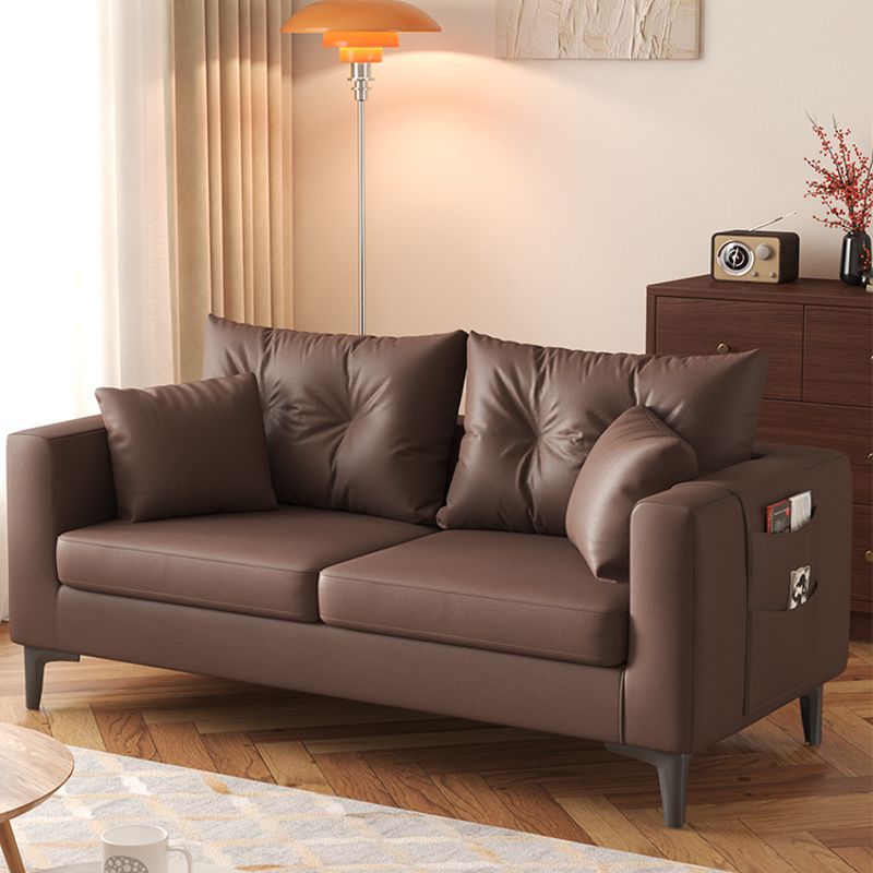 Cat scratch leather sofa sofa small apartment cat claw leather rental apartment clothing store double slot two people three people lazy