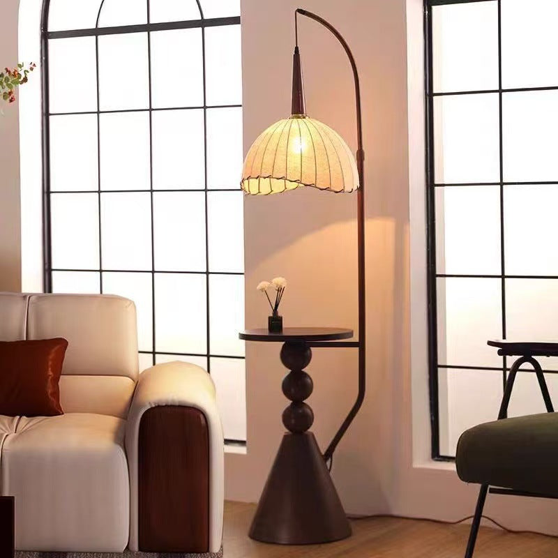 American retro fishing floor lamp living room sofa side storage rack coffee table grapefruit lamp medieval style bedroom bedside lamp