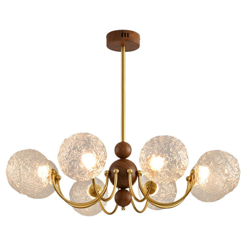 American light luxury bedroom light modern simple French living room chandelier new Chinese dining room magic bean glass ball lamp