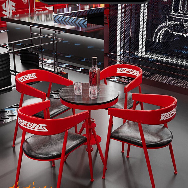 Industrial style table and chair combination bar dining table chair milk tea shop cafe lounge negotiation table Internet celebrity catering furniture