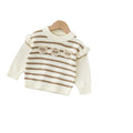 Girls' knitted sweater two-piece set -  autumn/winter new collection - baby girl cartoon rabbit crewneck pullover outfit