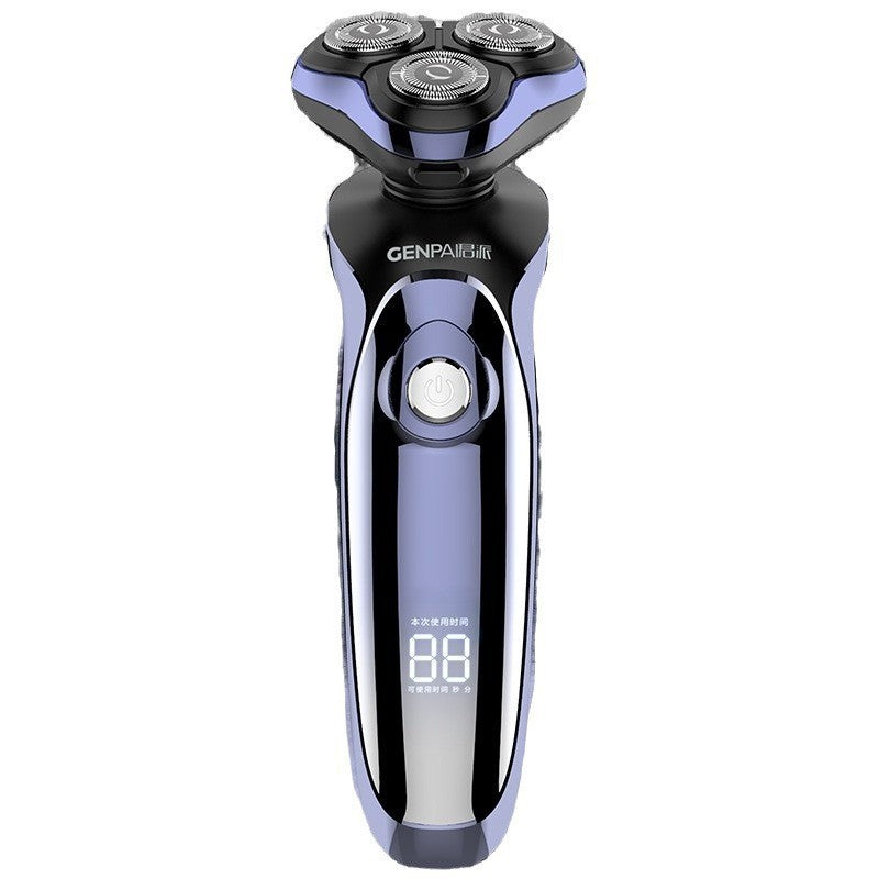 Full body washable electric shaver men's grooming kit lcd display lithium battery rechargeable custom razor