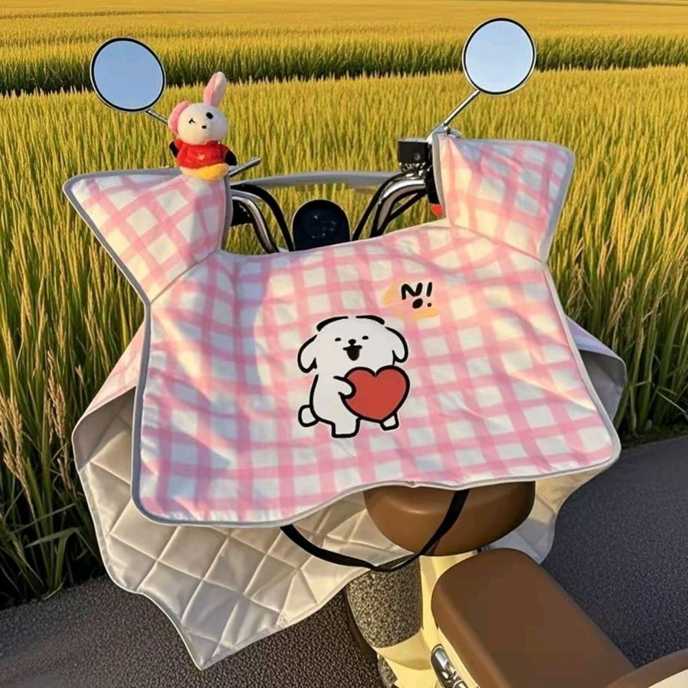 Electric vehicle windshield, waterproof, rainproof, summer sun protection, windproof battery sunshade, motorcycle spring and autumn heat insulation, summer thin model