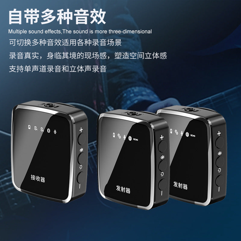 D608 wireless bluetooth collar microphone mobile phone computer backing track live camera photography radio microphone sound card