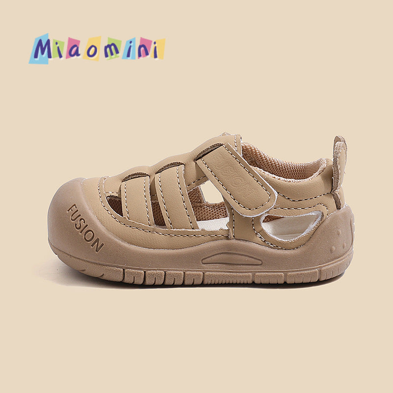 Summer infant toddler shoes soft sole non-slip velcro sandals breathable hollow-out baby casual shoes 1-3 years old