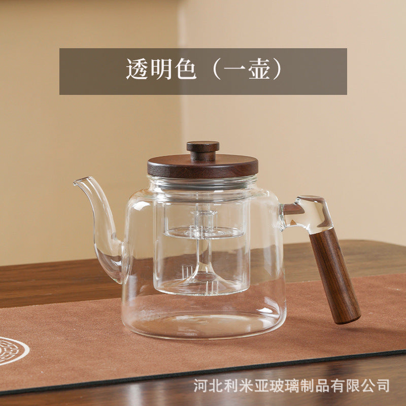 new all-in-one glass tea kettle: large capacity, electric ceramic cooker for boiling water and brewing tea with spray function