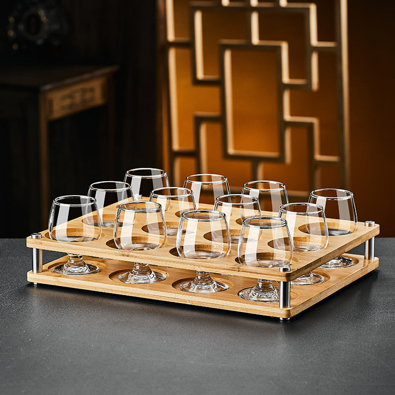 Creative european-style red wine glasses, 6-piece set, crystal glass brandy glasses, liquor glasses, whiskey glasses set for home use